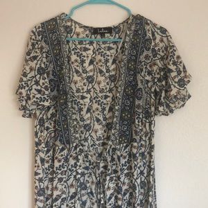 Boho maxi wrap dress